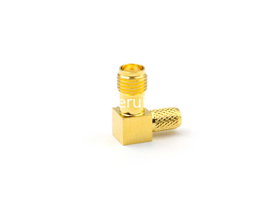 SMA female right angle crimp for RG 58 cable RF Coaxial Connector