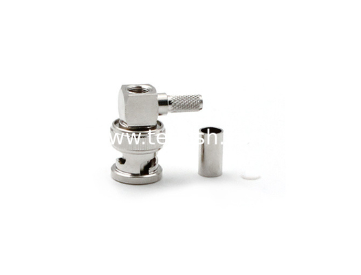 BNC Male Right Angel Connector for RG58LMR195LMR200 Cable Crimp