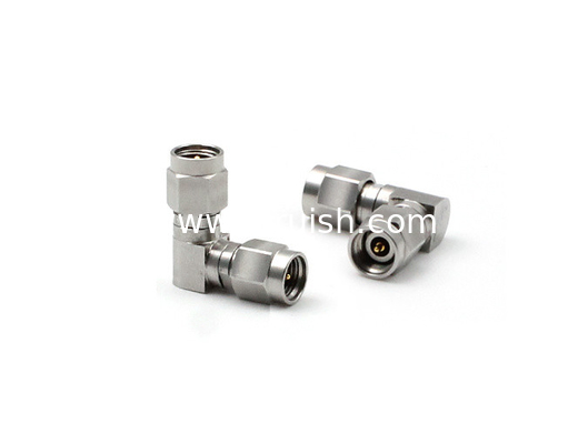RF Adapter Stainless Steel 2.92mm Male to Male Right Angle