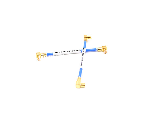 Cable Assembly Double MCX Male Right Angle with .086/RG405 Cable, Length 70mm