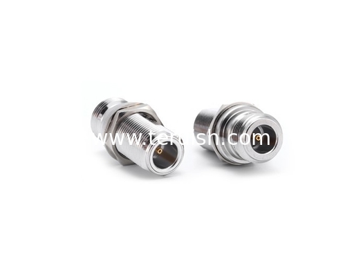 N 75Ω Female to N 75Ω Female Bulkhead RF Adapter