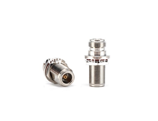 Double N female bulkhead RF Coaxial Adapter