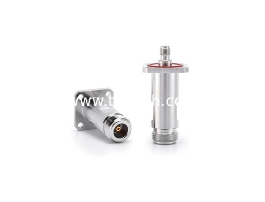 N Female to SMA Female 4 Holes Flange RF Adapter