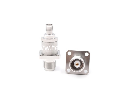 RF Adapter Stainless Steel TNC Female to SMA Female Flange