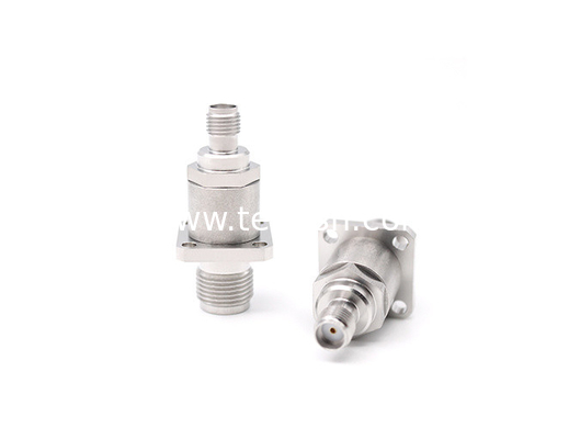 RF Adapter Stainless Steel TNC Female to SMA Female Flange