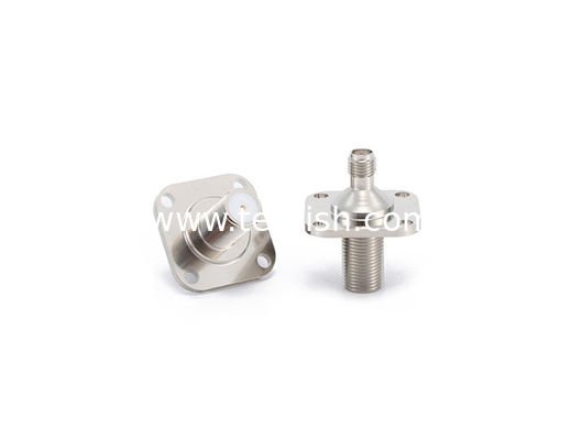 F Female Bulkhead to SMA Female Flange Adapter