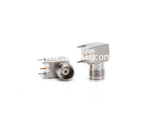 TNC Female Right Angle RF Coaxial Connector for PCB mount