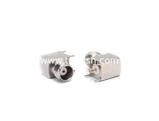 TNC Female Right Angle RF Coaxial Connector for PCB mount