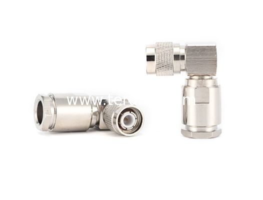 TNC male right angle Connector for LMR 400 cable clamp