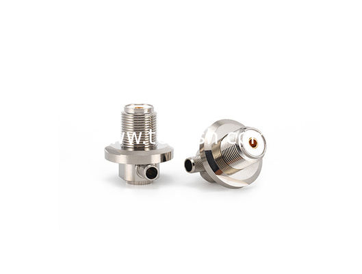 UHF Female Bulkhead Right angel Connector for 5D-FB Cable Crimp
