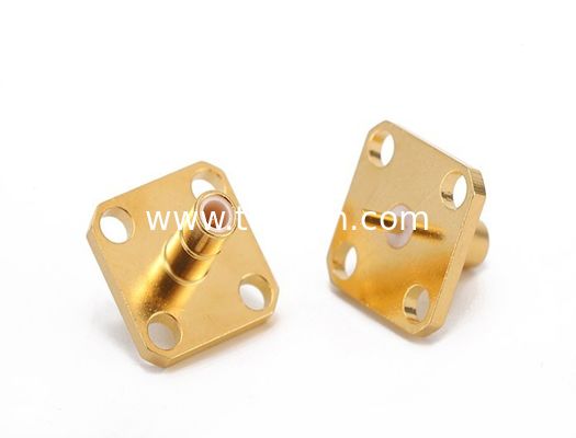 SMB male 4 holes flange RF Coaxial Connector for terminal
