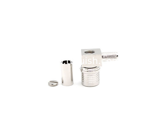 RF Connector QMA Male Right Angle for LMR200 Cable Crimp