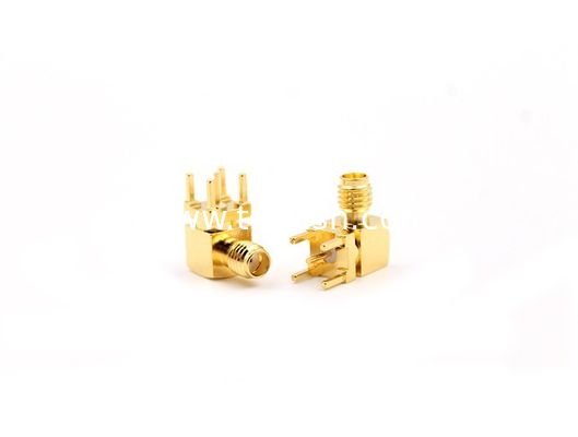 RF Connector SSMA Female Right Angle PCB Mount