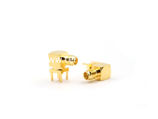 RF Connector SSMA Female Right Angle PCB Mount