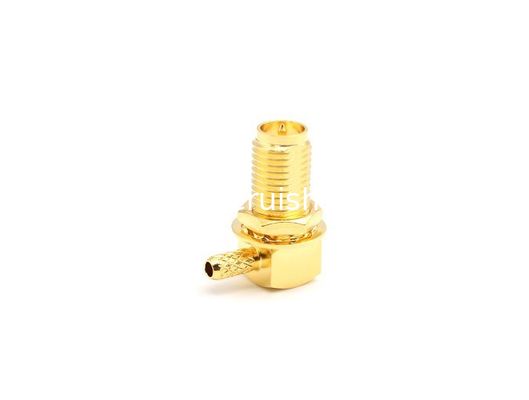 RF Connector RPSMA Female Bulkhead Right Angle