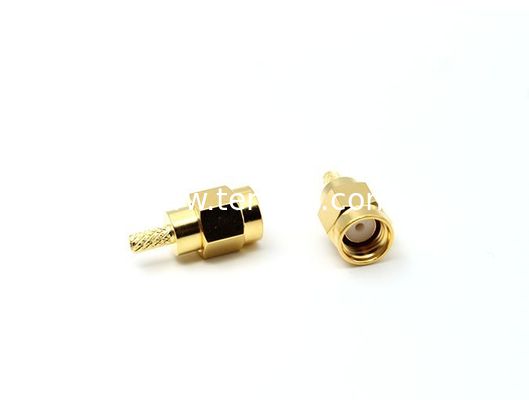 Reverse Polarity SMA Male Straight connector for RG174 cable crimp RPSMA-K3B