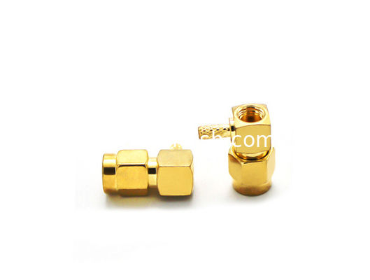 RF Connector RPSMA male Right Angle for RG316 Cable Crimp