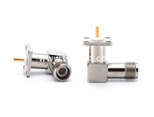 RP TNC female right angle 4 holes flange RF Connector
