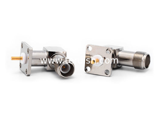 RP TNC female right angle 4 holes flange RF Connector