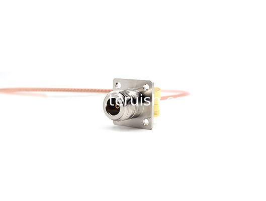 Cable Assembly SMB Female Right Angle and N Female Flange with RG316 Cable, length 500mm