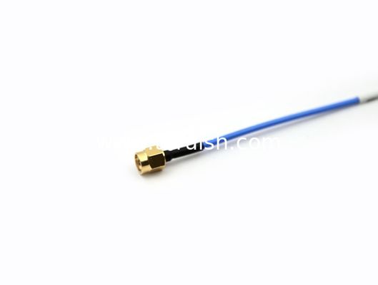 Cable Assembly SMP Female Right Angle and SMA Male with .086/RG405 cable, length 196mm
