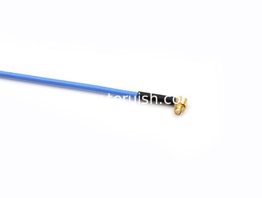 Cable Assembly SMP Female Right Angle and SMA Male with .086/RG405 cable, length 196mm