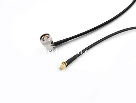 Coaxial Cable Assembly N Male Right Anlge and RPSMA Female Right Angle with RG195 cable, length 3 meter