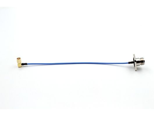 RF Cable Assembly N Female Flange and SMA Male Right angle with RG405/.086 Cable, length 230MM