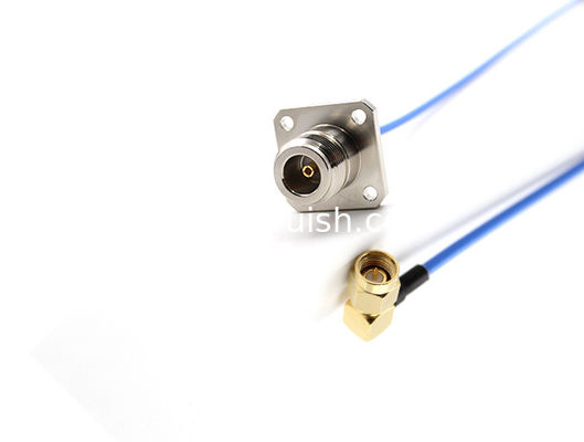 RF Cable Assembly N Female Flange and SMA Male Right angle with RG405/.086 Cable, length 230MM