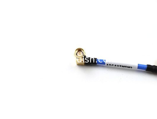 Cable assembly SMA male Right angle both side with RG141 65mm