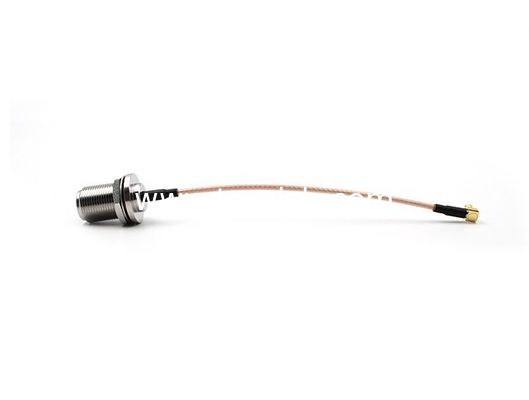 Cable Assembly N Female Bulkhead and MCX Male Right Angle with RG316 Cable, length 150mm