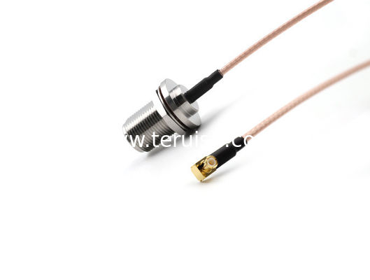 Cable Assembly N Female Bulkhead and MCX Male Right Angle with RG316 Cable, length 150mm