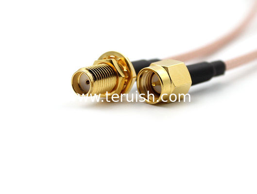 Cable Assembly SMA Male and SMA female bulkhead with RG316 Cable, length 217mm