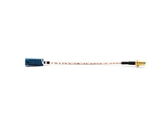 Cable assembly FAKRA SMB female and SMA Female with RG316 Cable, length 17.2 cm