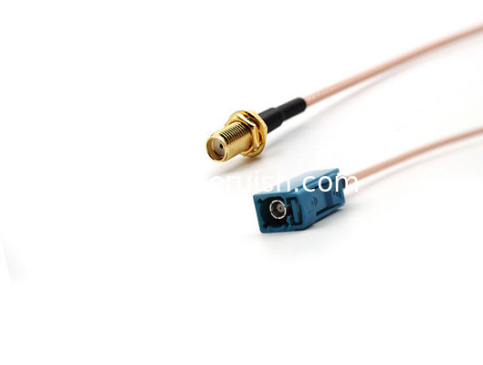 Cable assembly FAKRA SMB female and SMA Female with RG316 Cable, length 17.2 cm