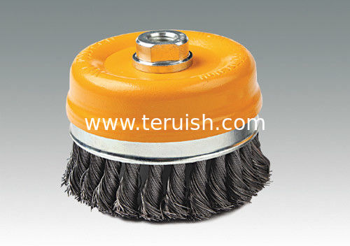 Cup brushes twisted wire