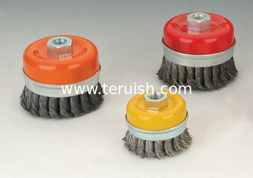 Knotted twist cup brushes