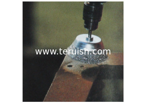 Shaft-mounted cup brushes