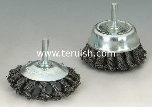 Knotted brushes with shank