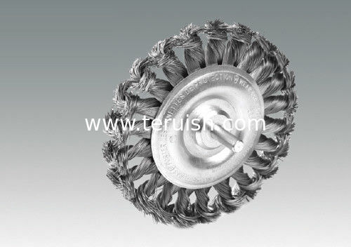 Knotted wheel brushesk with shan