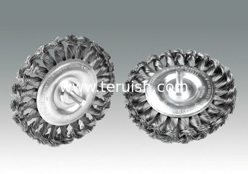 Knotted wheel brushesk with shan