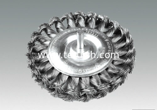 Knotted wheel brushesk with shan