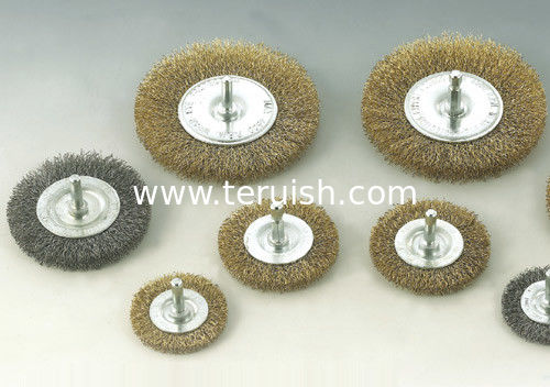 Shaft-mounted wheel brushes