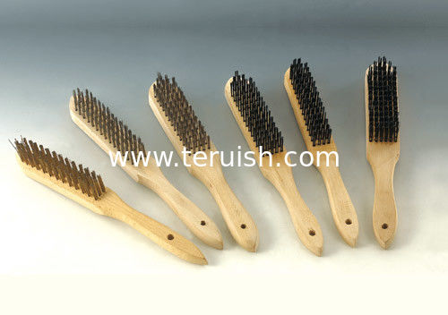 Wooden handle brush