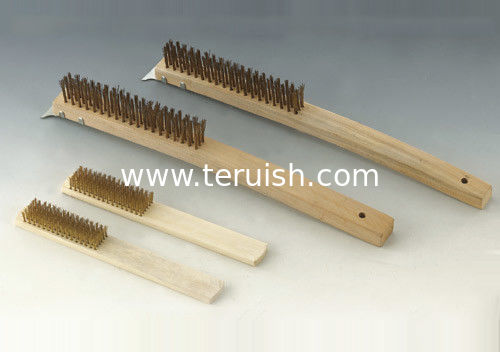 Wooden handle brush