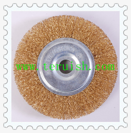 Crimped Wire Hole Flat Wheel Brushes TR101