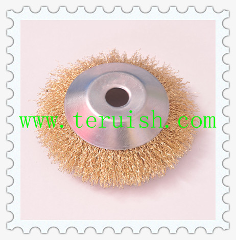 Crimped Wire Hole Plate Wheel Brushes TRC04