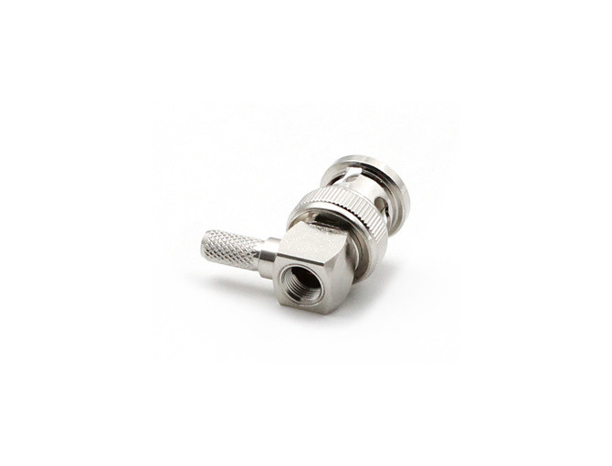 BNC Male Right Angel Connector for RG58LMR195LMR200 Cable Crimp