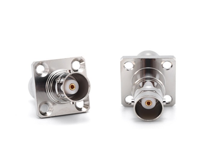 BNC Female to BNC Female 4 Holes Flange RF Coaxial Adapter