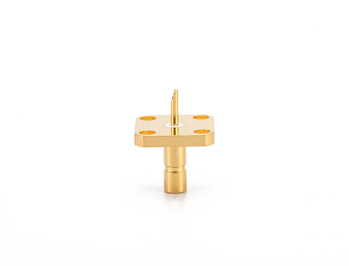 SMB male 4 holes flange RF Coaxial Connector for terminal